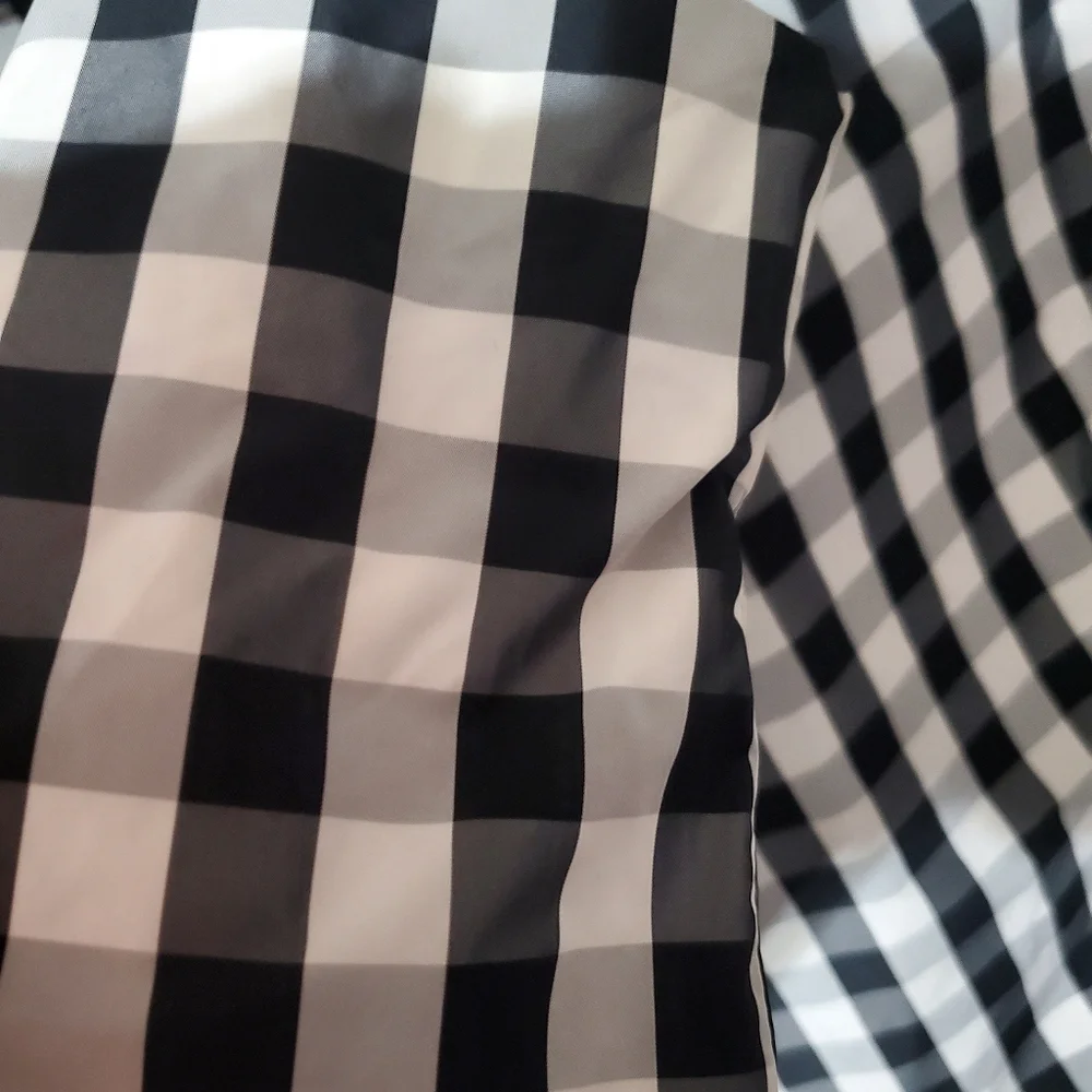 Ralph Lauren women's plaid black & white rain jacket size medium - Picture 8 of 9